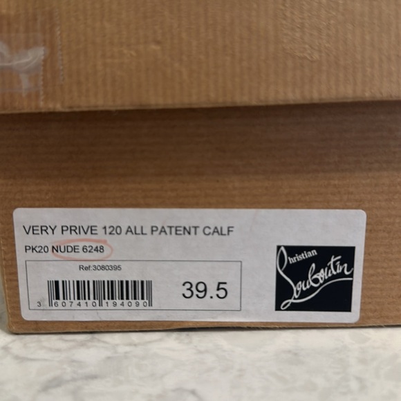 Christian Louboutin nude platform open toed pumps size 8.5 - Picture 2 of 7